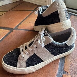 Vintage Havana Black and Cream Women's Sneakers